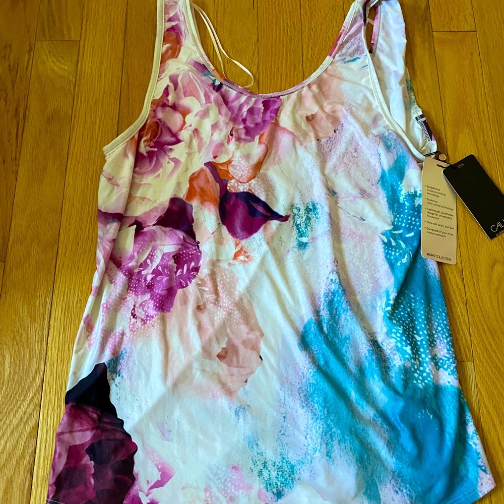 Calia by Carrie Underwood womens size Medium Floral workout tank